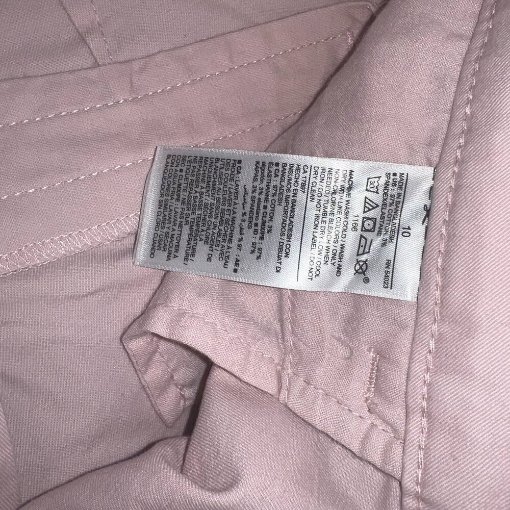Old Navy Women’s Pink Pixie Chino Shorts Size 10 – W32 L12.5 Classic Cotton Blen - Picture 5 of 5
